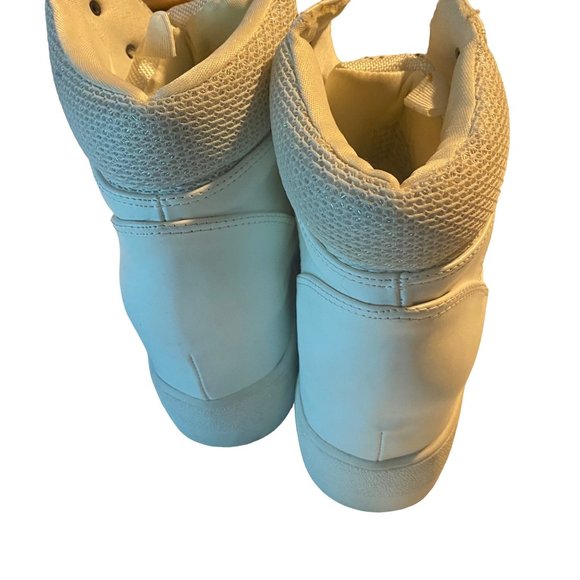 Madden Girl Negan white black and sliver high top chunky boots size 8.5 M - Picture 11 of 12